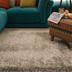 Covor pufos 80 x 150 cm crem / gri / maro / bej Pleasure