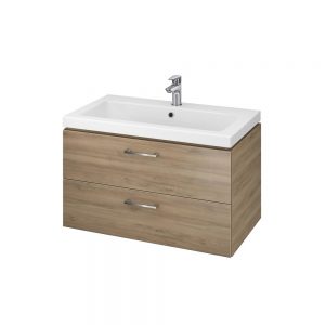 Set mobilier de baie nuc 80 cm Lara cu lavoar Como