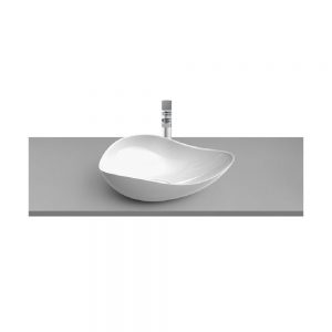 Lavoar pe blat Fineceramic® Ohtake alb