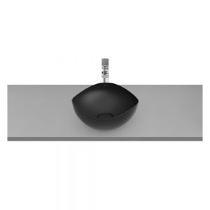 Lavoar pe blat Fineceramic® Ohtake negru