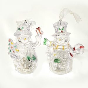 Set candele cu led 2 buc om de zapada