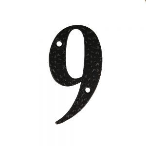 Numar 9 pentru usa 10 cm negru