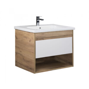 Mobilier de baie suspendat 70 cm stejar Oslo Wood