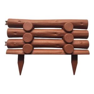 Gard ornamental de gradina, panou din plastic maro 44x31 cm