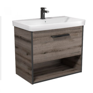 Mobilier de baie gri / stejar Denver 80-A