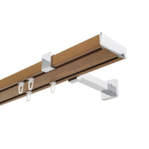Galerie aluminiu dubla stejar auriu 160 cm C14 cm