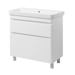 Mobilier de baie alb lucios Vivace 100 cm + lavoar