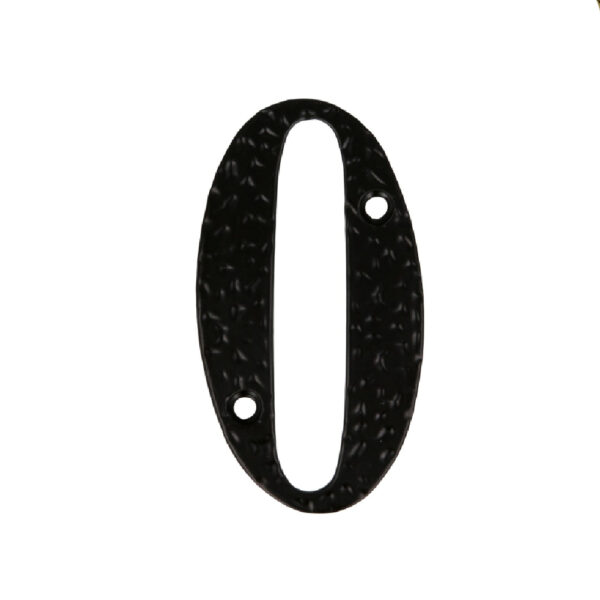 Numar 0 pentru usa 10 cm negru