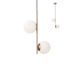 Suspensie Smarter Niva auriu mat/sticla, 2xE14