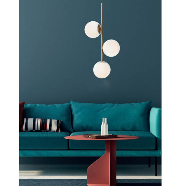 Suspensie Smarter Niva auriu mat/sticla, 3xE14 - imagine 2