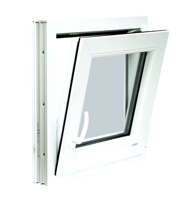 Fereastra termopan 58 x 58 alb deschidere dubla - imagine 2