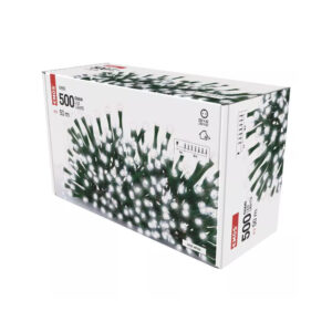 Instalatie Craciun 50 m interior/exterior lumina alb rece 500 led