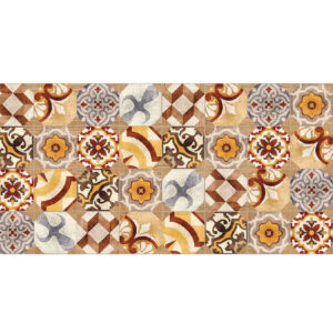 Gresie porțelanată decor Mustique Gold 60×30 cm, multicolor