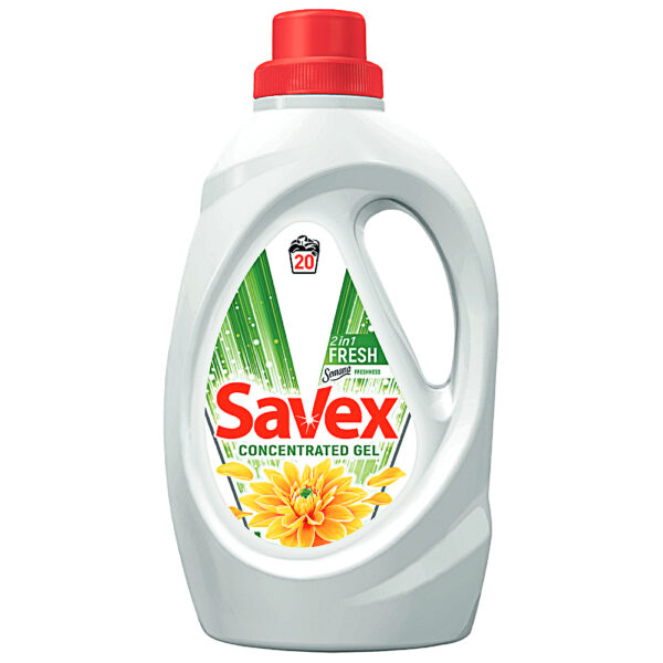 Detergent automat lichid Savex 2in1 Fresh/ Black Dark 20 spalari, 1.1 L - imagine 2