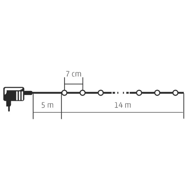 Ghirlanda alb rece cu LED-uri 208C/WH - imagine 3