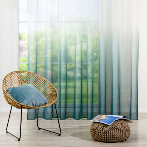 Perdea Aqua turquoise 280 cm - imagine 2