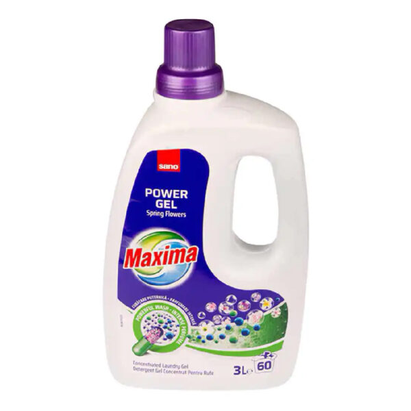 Detergent gel concentrat pentru rufe Sano Maxima 60 spalari, 3 l - imagine 2