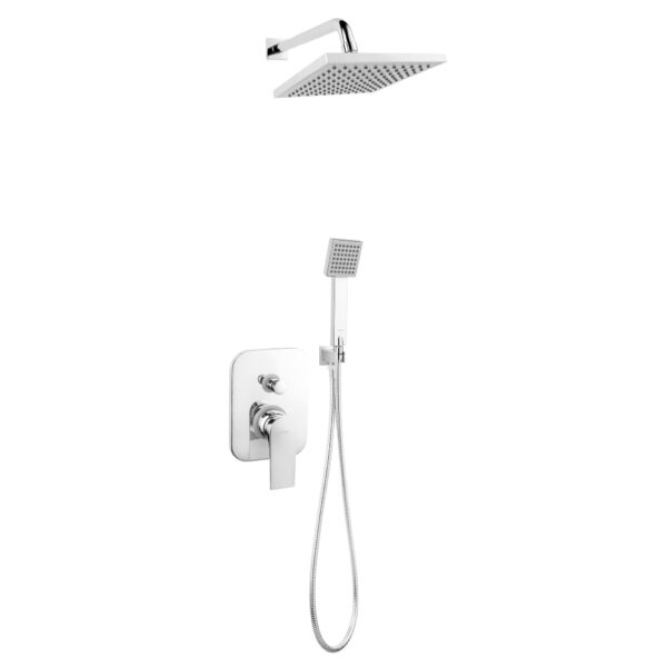 Set de dus 5 in 1 Square baterie dus ingropata cu cap dus fix si para dus mobila SET-SQ1-P