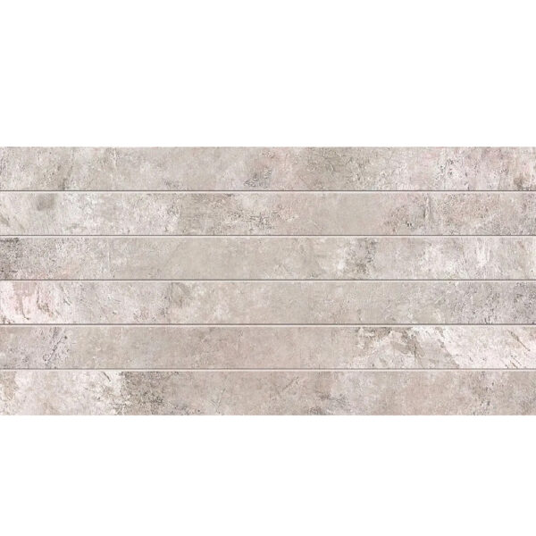 Gresie porțelanată Crust decor 60×30 cm, gri benzi