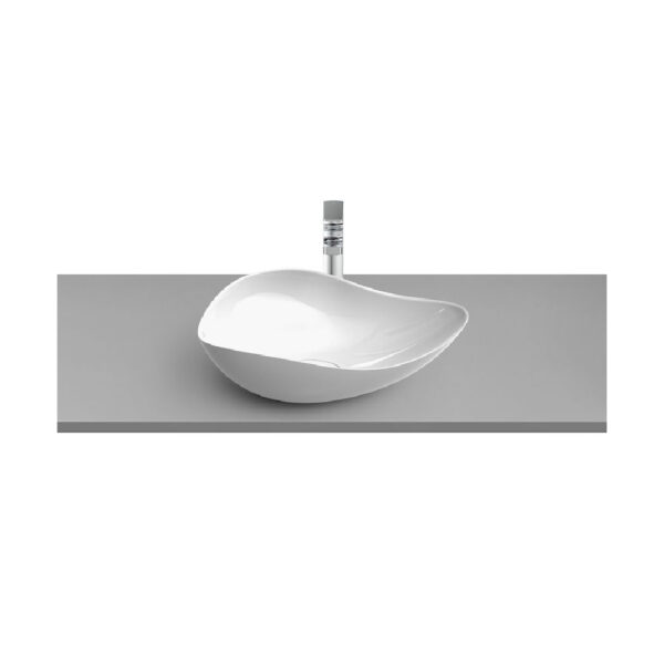 Lavoar pe blat Fineceramic® Ohtake alb