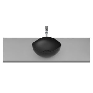 Lavoar pe blat Fineceramic® Ohtake negru