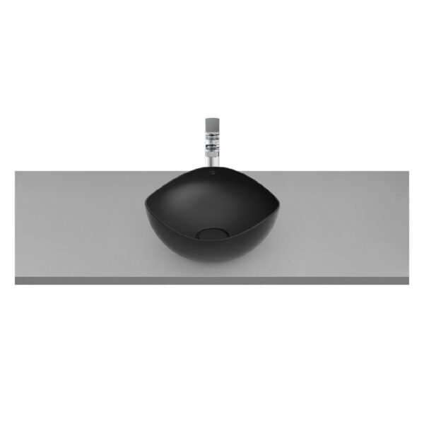 Lavoar pe blat Fineceramic® Ohtake negru