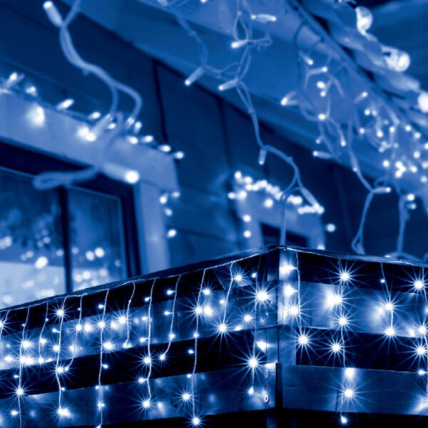 Perdea de lumini 300 LED albastru tip sloi de gheață KKF 308/BL