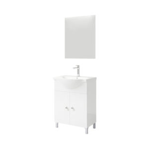 Set mobilier de baie alb 65 cm Best 65 cu oglinda