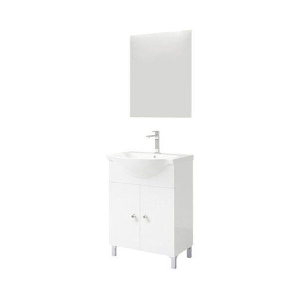 Set mobilier de baie alb 65 cm Best 65 cu oglinda