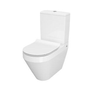 Set vas WC Crea Oval BTW + capac slim inchidere lenta  K114-023