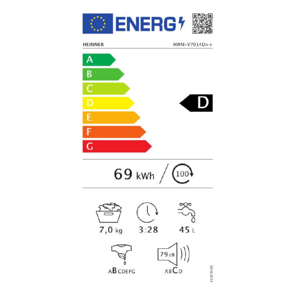 Mașină de spălat Heinner HWM-V7014D++ - imagine 2