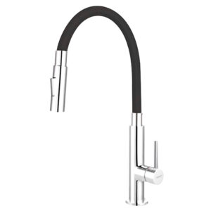 Baterie stativa bucatarie cu pipa flexibila negru Zumba Slim 2F BZA43B