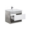 Set mobilier de baie alb / gri 70 cm Premium Oslo Loft - imagine 2
