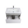Set mobilier de baie alb / gri 70 cm Premium Oslo Loft - imagine 3