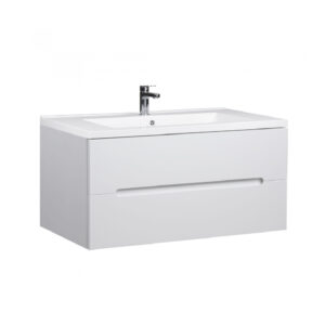 Set mobilier de baie suspendat alb 100 cm Octavio