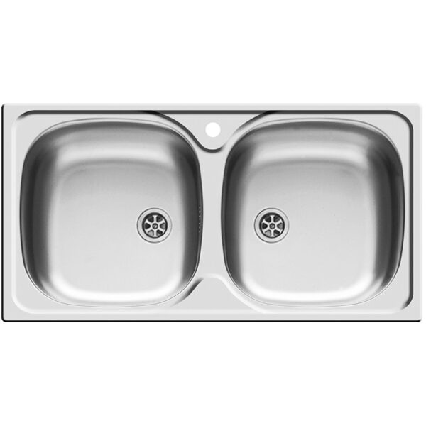 Chiuveta de bucatarie Pyramis Inox E78 2B 78x43,5 cm
