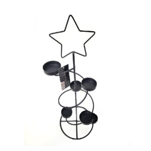 Suport lumanare negru 50 cm