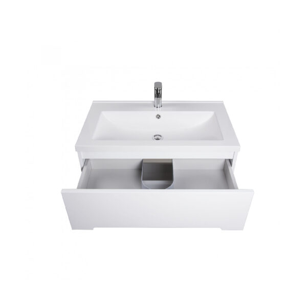 Set mobilier de baie alb suspendat 70 cm Octavio - imagine 4