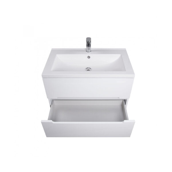 Set mobilier de baie alb suspendat 70 cm Octavio - imagine 3