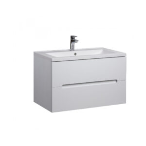 Set mobilier de baie alb suspendat 80 cm Octavio