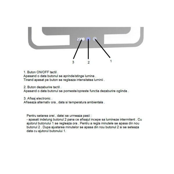 Oglinda de baie cu iluminare led MD2 60*80 cm - imagine 3