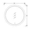 Oglinda rotunda de baie Lux Sunny 80x80 S (include taxa verde 8.60 lei) - imagine 3
