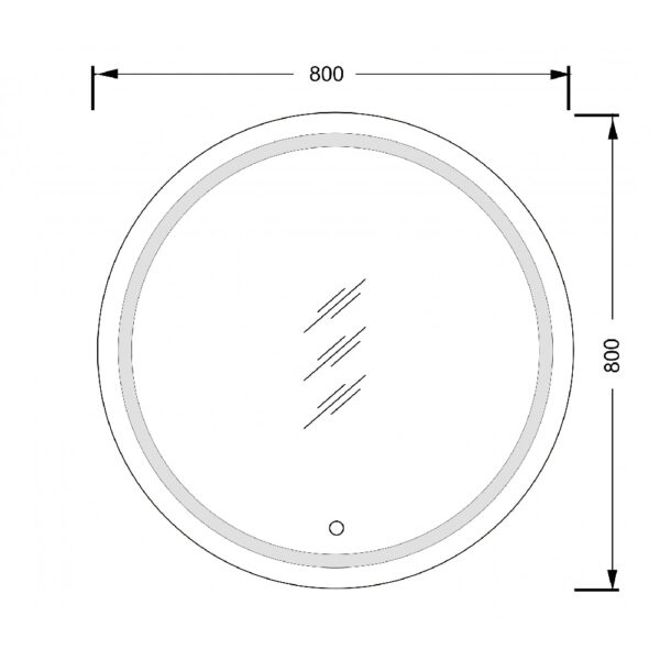 Oglinda rotunda de baie Lux Sunny 80x80 S (include taxa verde 8.60 lei) - imagine 3