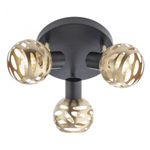 Plafoniera Torn negru/bronz 3xE14