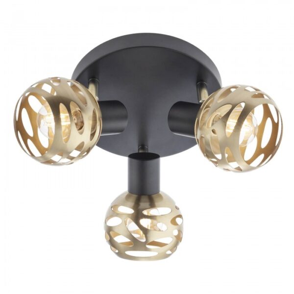 Plafoniera Torn negru/bronz 3xE14