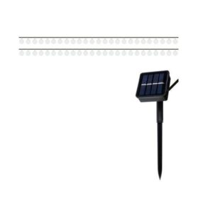 Ghirlanda solara tip sirag de becuri LED 2V 8 moduri iluminare IP65 2.2 cm 4.8 m