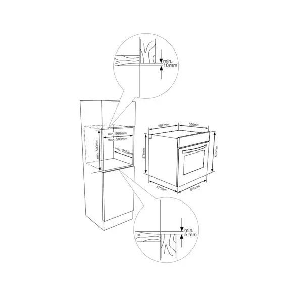 Cuptor incorporabil Heinner HBO-V659GCD-GBK - imagine 3