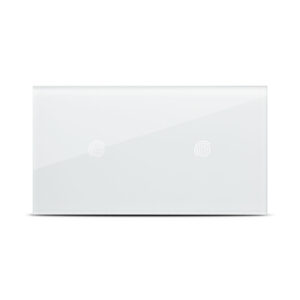 Panou intrerupator touch alb dublu 1T+1T Sticla Pulsar NS