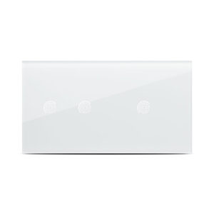 Panou intrerupator touch alb dublu 2T+1T Sticla Pulsar NS