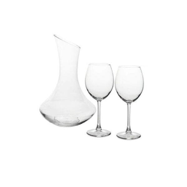 Set 3 piese carafa si 2 pahare vin Enoteca